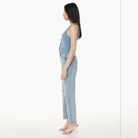 Denim Forum Light Blue Straight Leg Jeans - Picture 5 of 9